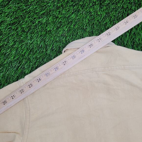 Vintage Woolrich Flannel Button Shirt Womens Medium 19x26 Yellow - Picture 12 of 14